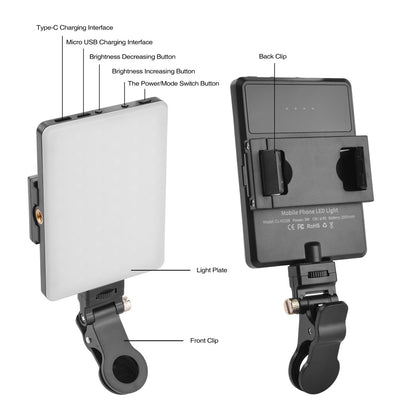 Luz de Selfie recargable para iPhone, iPad, portátil, tableta,